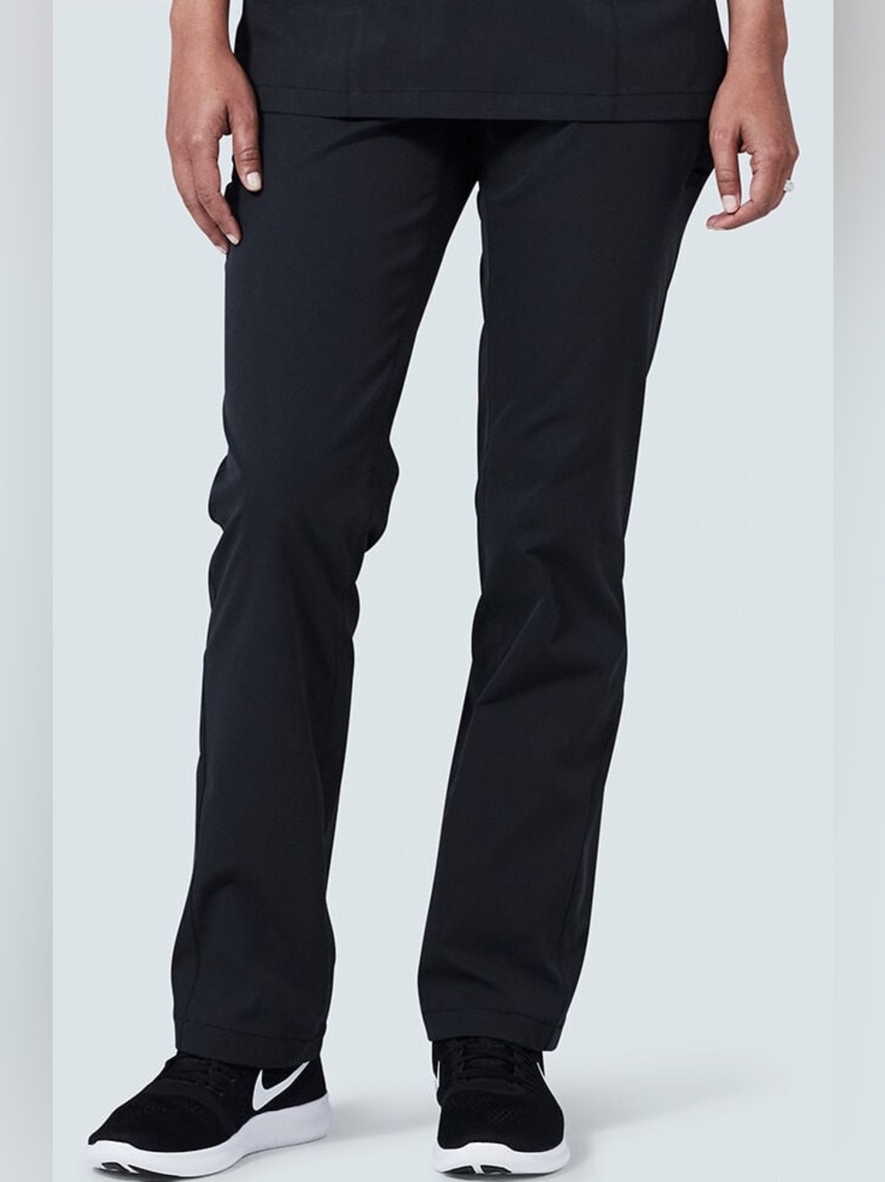 Medelita Women’s Argon Scrub Pants Medical Stretch Drawstring Waist Black, Sz XL